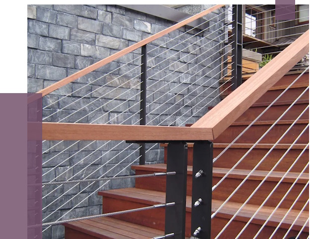 Тросовые перила под ключ в Одинцове от 7871 руб.