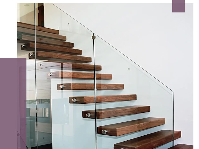 Стеклянные перила для лестницы в Одинцове от 15016 руб.