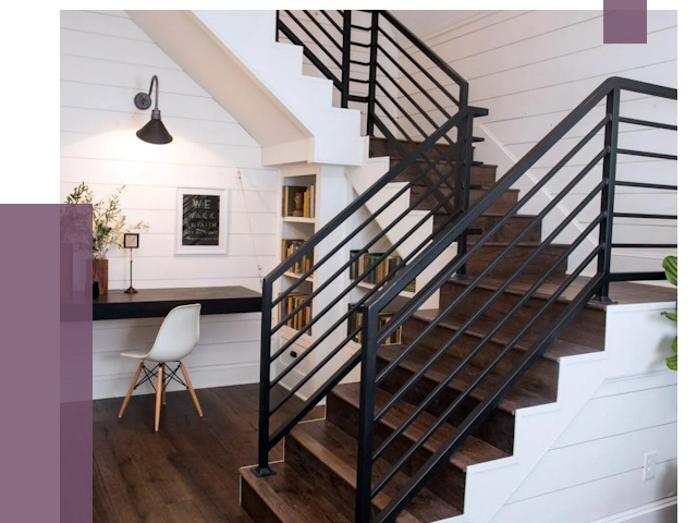 Перила для лестницы в доме в Одинцове от 7508 руб. — ПРОЛЁТ-Днц