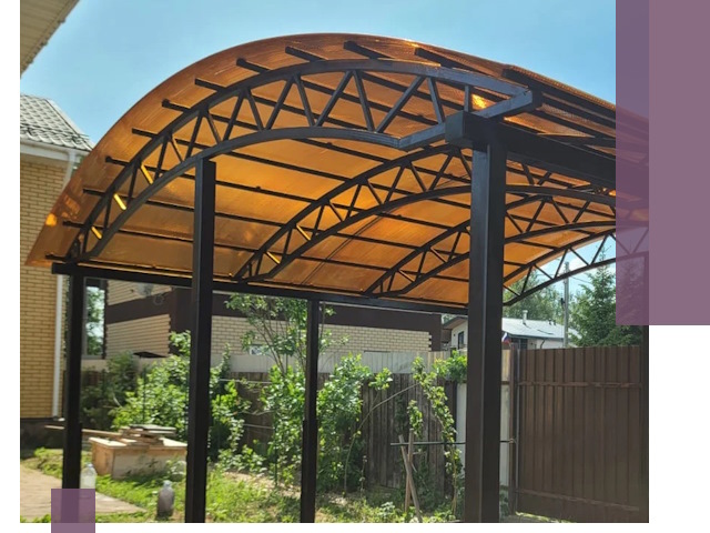 Изготовление навесов под ключ в Одинцове из качественных материалов