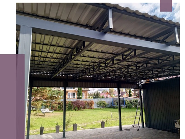 Монтаж навесов в Одинцове от 7456 руб. — установка навеса | ПРОЛЁТ-Днц