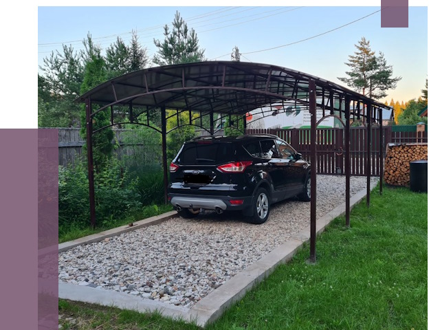 Навесы для автомобиля в Одинцове от 13307 руб.  | ПРОЛЁТ-Днц