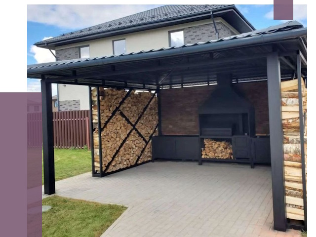 Навесы для барбекю в Одинцове от 12893 руб. под ключ | ПРОЛЁТ-Днц