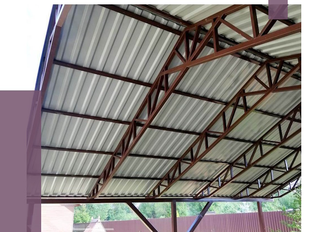 Навесы из профнастила в Одинцове от 7456 руб. | ПРОЛЁТ-Днц