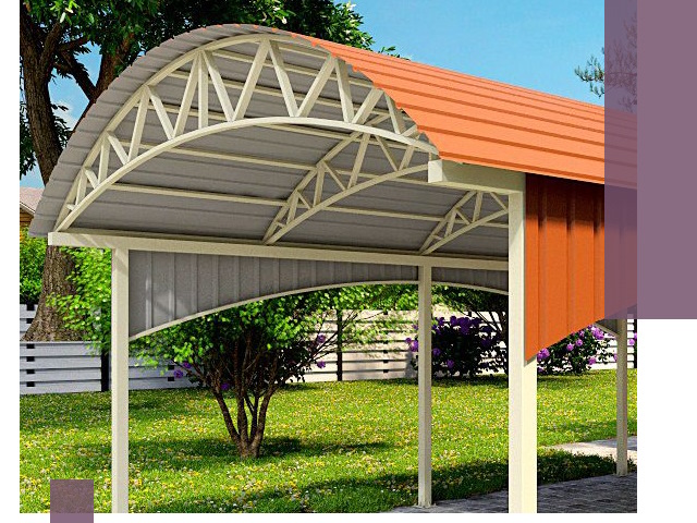 Навесы из профнастила под ключ в Одинцове — установка и монтаж