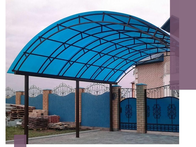 Арочные навесы под ключ в Одинцове — изготовление и монтаж