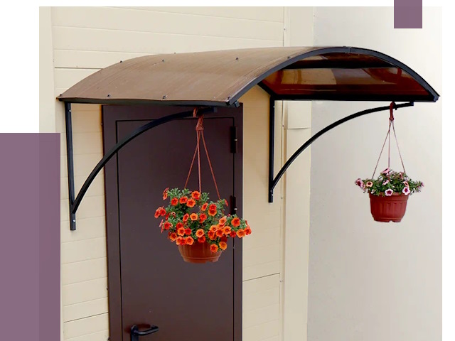 Козырьки над входом в Одинцове от 15016 руб.  | ПРОЛЁТ-Днц