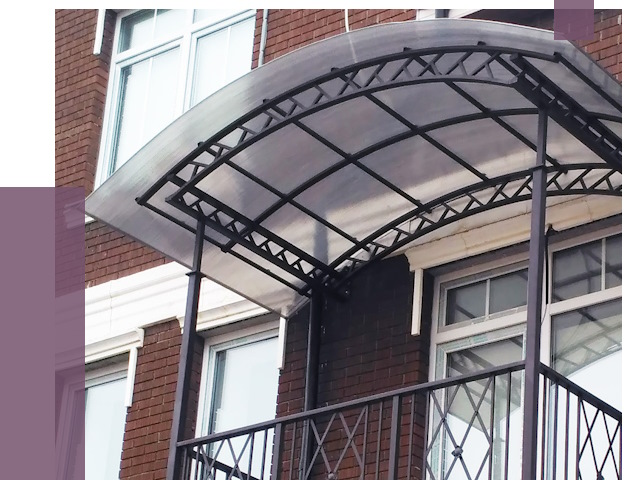 Козырьки над балконом в Одинцове от 8751 руб. | ПРОЛЁТ-Днц