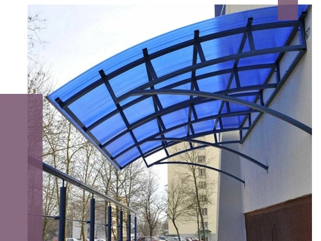 Козырьки из поликарбоната в Одинцове от 4350 руб. под ключ | ПРОЛЁТ-Днц