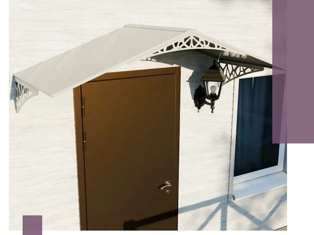 Металлические козырьки на входы и террасы в Одинцове