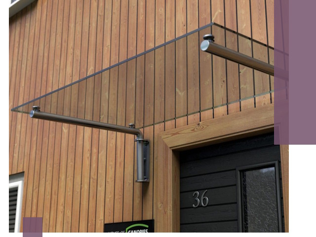 Стеклянные козырьки на входы и фасады в Одинцове