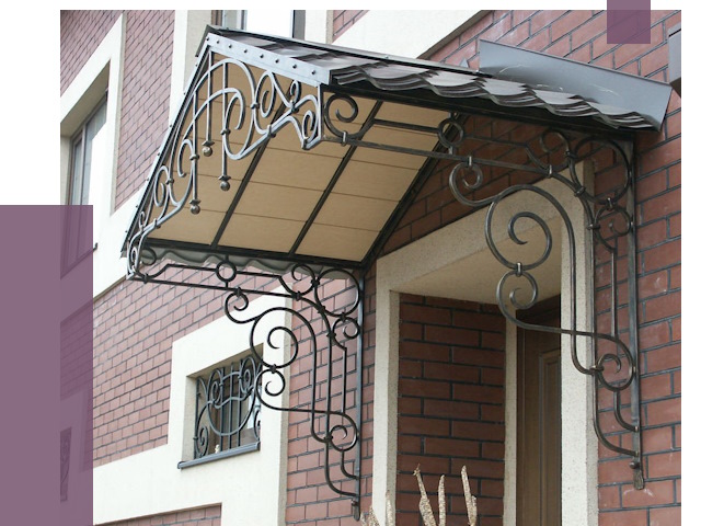 Двускатные козырьки в Одинцове под ключ от 12945 руб.