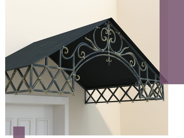 Двускатные металлические козырьки под ключ в Одинцове