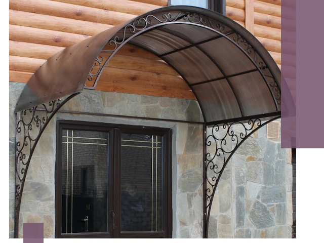 Арочные козырьки под ключ в Одинцове: изготовление и монтаж