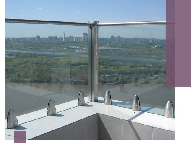 Стеклянные парапеты премиум класса в Одинцове для домов и бизнесов