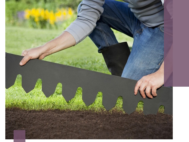 Металлические бордюры для газона в Одинцове — изготовление и монтаж